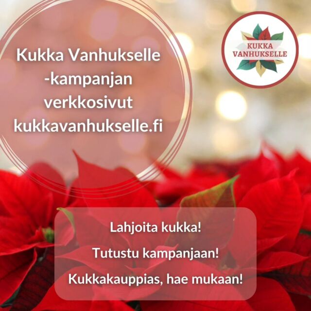 Kukka Vanhukselle -kampanjan verkkosivut on avattu! ♥️

Sivuilta löydät lisätietoa kampanjasta sekä löydät kaikki kampanjaan osallistuvat kukkakaupat.

Kukkakauppoja tulee koko ajan sivulle lisää eli jos oman kaupungin kukkakauppaa ei vielä näy, voi se olla vielä tulossa.

Sivulta pääset myös helposti lahjoittamaan kukkia vanhuksille! ♥️

➡️ kukkavanhukselle.fi

@ekukka.fi 
#kukkavanhukselle
